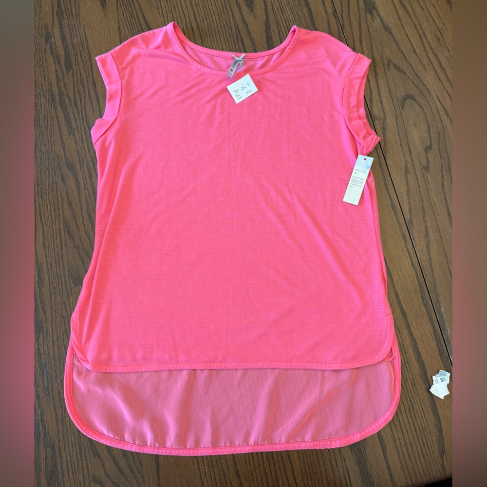 Bright Pink Short Sleeve Top
